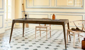 Mesa de comedor de madera de tabugo de P.I.B.