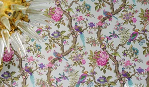 Papel pintado en el espacio de Miriam Alía en Casa Decor 2017