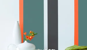 Pintar la pared con rayas de colores