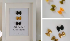 con pajaritas de pasta 