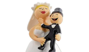 Pareja de novios de porcelana de Alessi