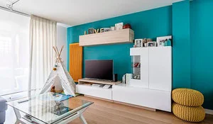 Salón de un piso reformado por Dimensi-on Arquitectura Interior