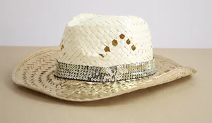 Sombrero de playa metalizado