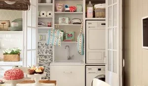 Zona de lavado dentro de un armario