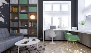 Zona de trabajo en ángulo para dos personas