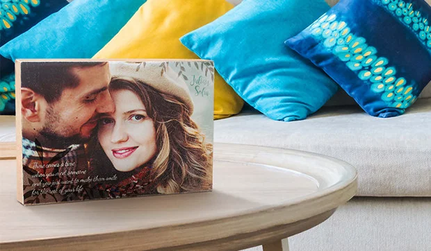 Decorar con fotos de madera