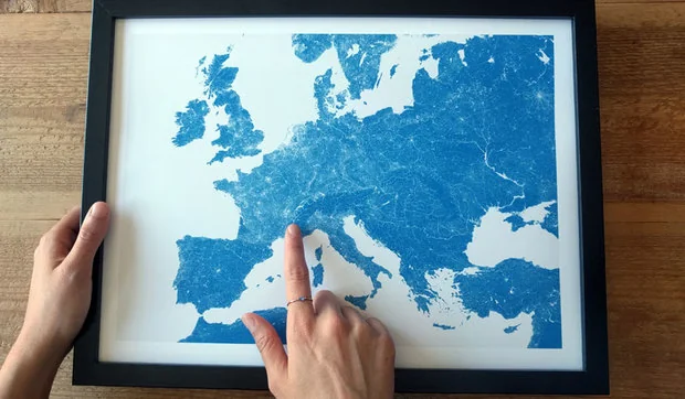 Regala mapas personalizados de los viajes de tu vida