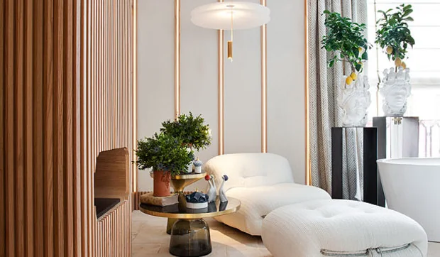 Tendencia deco: revestir las paredes con palillería de madera