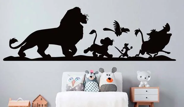 Los dibujos favoritos de tus niños en la pared de su cuarto