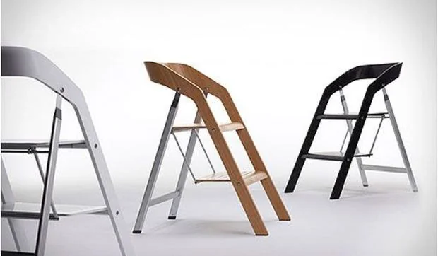 2 en 1: silla plegable y escalera de mano, un diseño de Maarten Olden