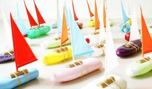 Barquitos reciclados para el verano