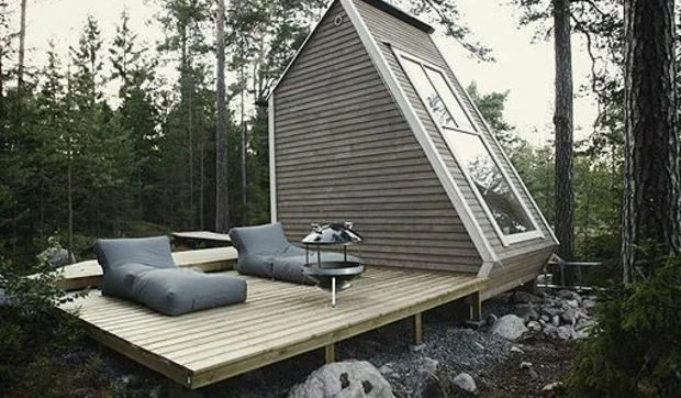 Cabaña de madera de 9 metros cuadrados
