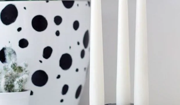 DIY en un trix: candeleros de arcilla con acabado de mármol