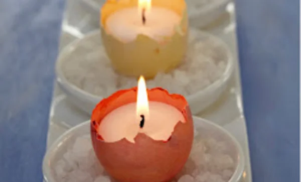 Centro de mesa con velas