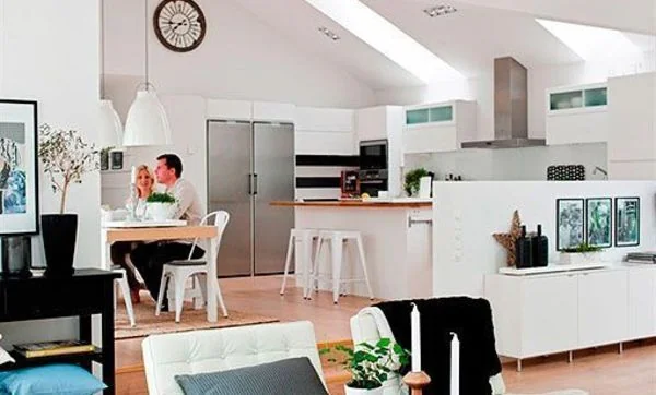 Cocina integrada en el salón