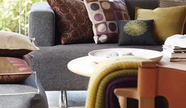 Decorar el salón con dos cojines (o tres)