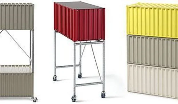 Container DS, muebles de estética industrial