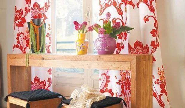 Cortinas en tonos cálidos