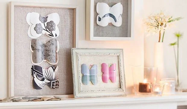 Cuadros con mariposas de papel