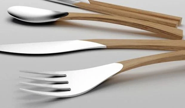 Cubertería de plata moderna