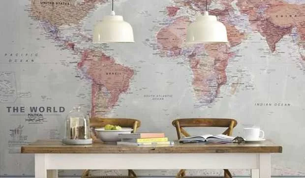 Decora tus paredes con mapamundis 