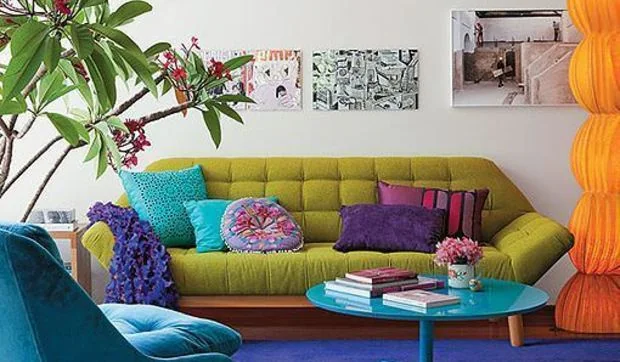 Decoración alegre y colorista