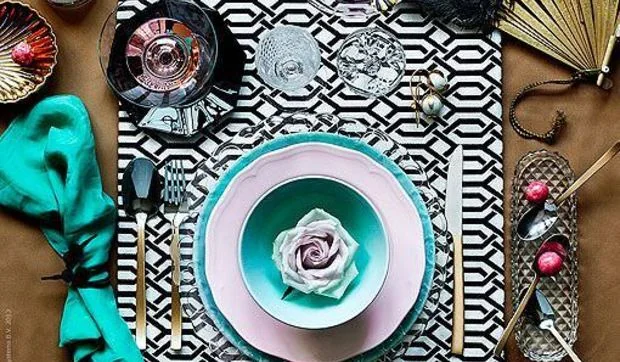 Decoración de la mesa en otoño