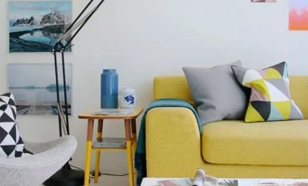 Decoración juvenil y desenfadada con contraste de colores