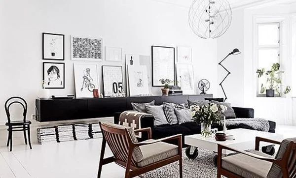 Decoración en blanco y negro