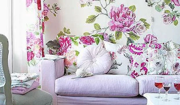 Decorar con estampados florales