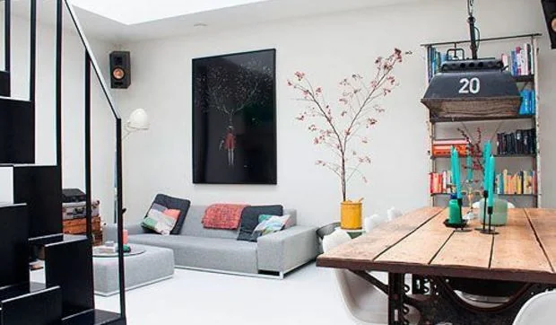 Muebles reciclados para recrear decoraciones retro-industriales