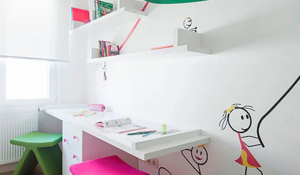 Dormitorio juvenil compartido por dos hermanas 