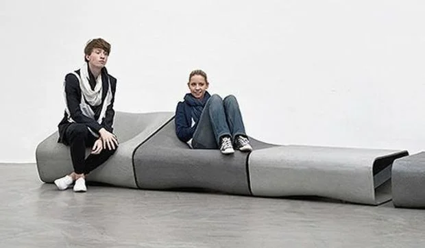 Dune, un sofá de cemento modulable