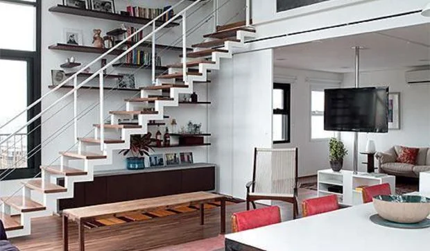 Dúplex con terraza de estética loft