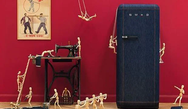 El frigo de Smeg se enfunda en tela vaquera