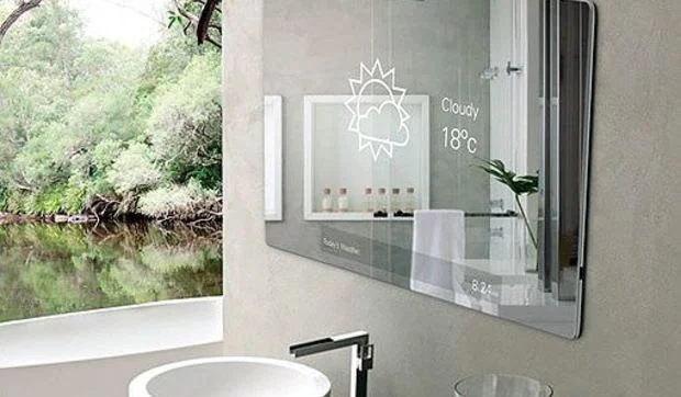 Espejo para cuartos de baño futuristas diseñado por Robert Grynkofki