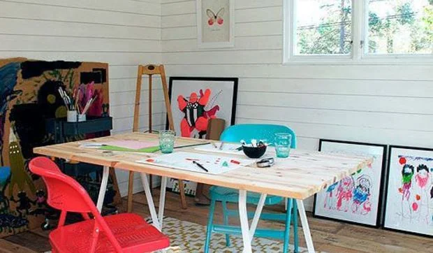 Idea para organizar y decorar la zona de estudio de los niños