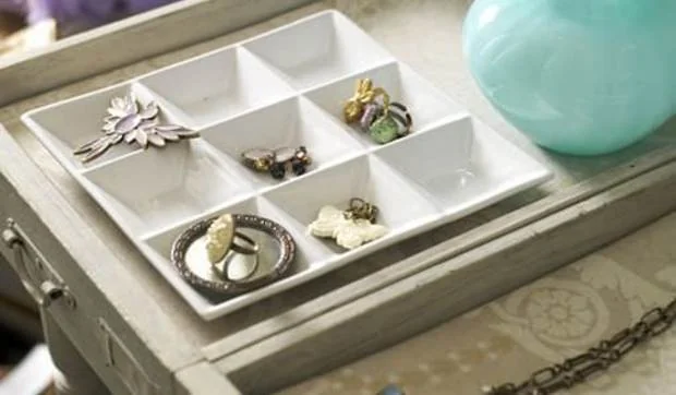 Joyeros en cuencos, tazas y platos