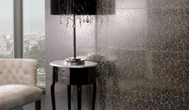 La cerámica con acabado en damasco