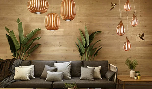 Lámparas de chapa de madera