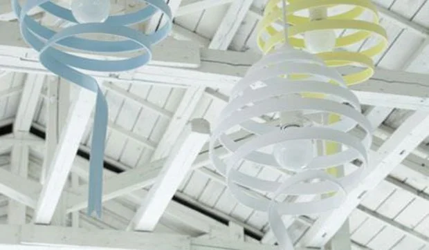 Lámparas de techo en forma de espiral