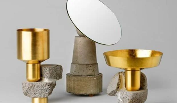 Piezas de concreto y metal del diseñador David Taylor