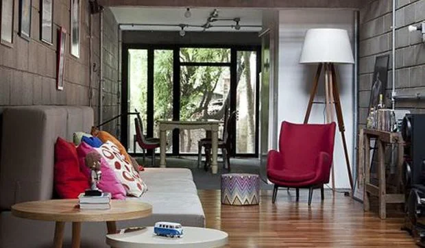 Loft de estética retro industrial