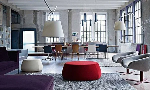 Loft moderno y colorista