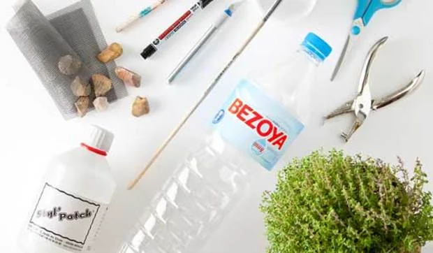 Macetas hechas con botellas de plástico de Bezoya