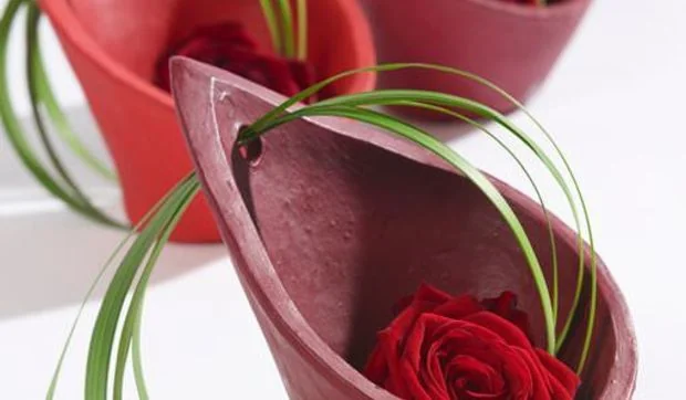 Macetas y jarrones de cerámica coloreada