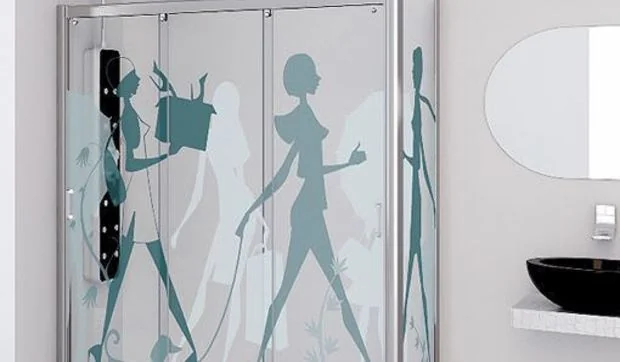 Mamparas de baño con técnica de impresión digital