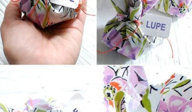 Manualidad con tela para regalar semillas