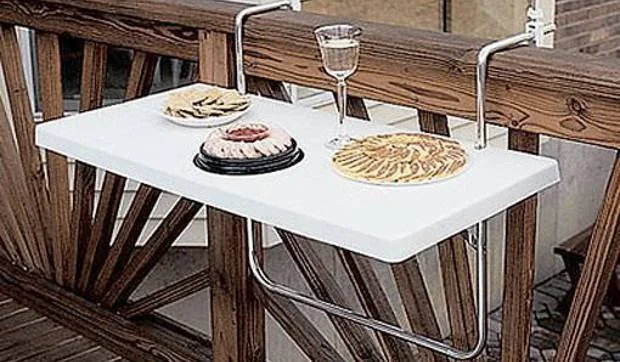 Mesa plegable para balcones estrechos