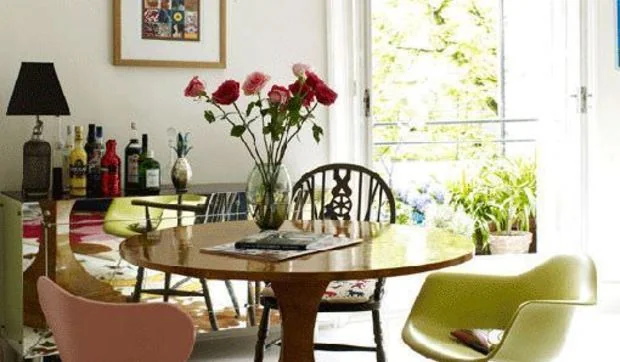 Mezclar estilos en el comedor